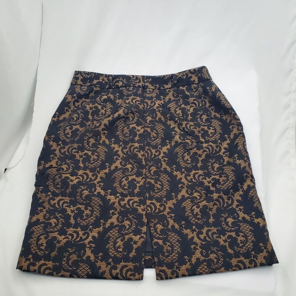 🥂 The Gilded Damask Skirt: Where Office Meets Opulence - 12 - Picture 3 of 6